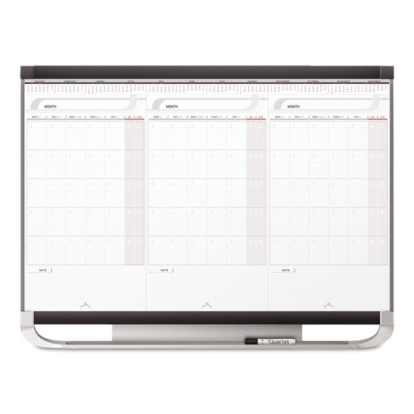 Quartet 24"x36" 3-Month Planning Dry Erase Board, Graphite Board CCP32P2